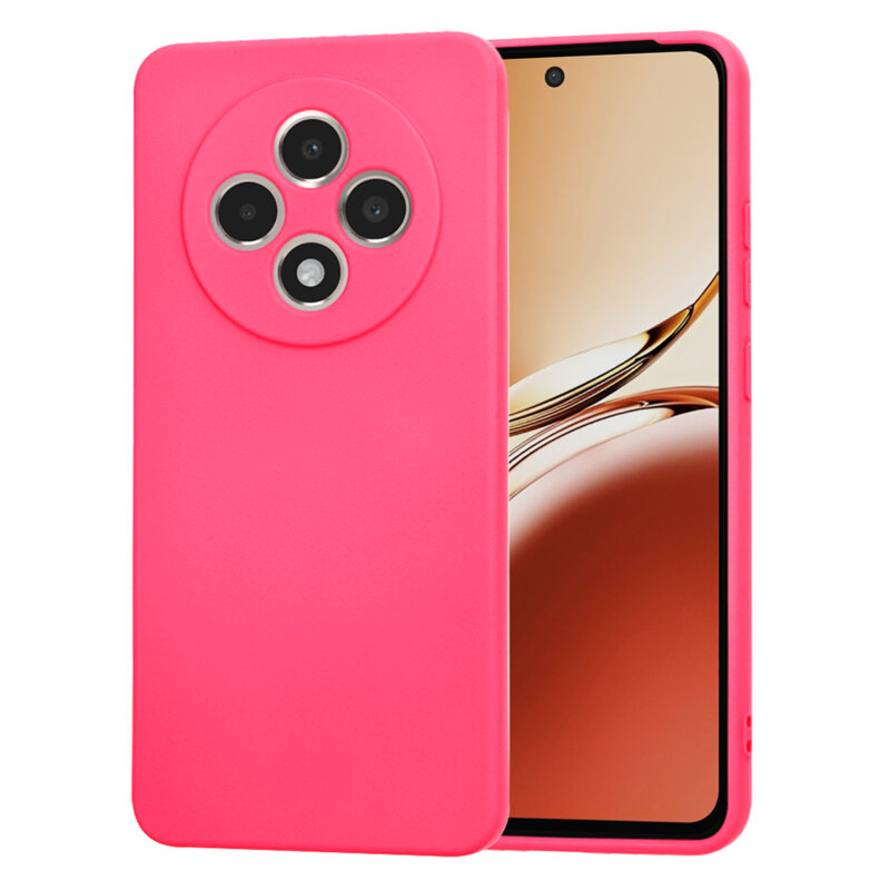Husa silicon Oppo Reno12 FS Techsuit SoftFlex, fucsia