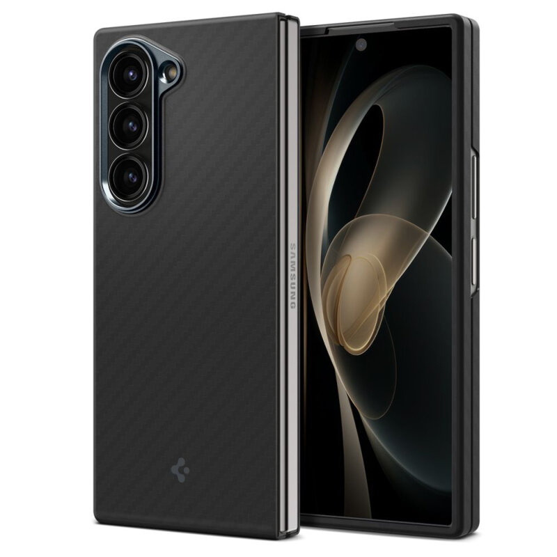 Husa Samsung Galaxy Z Fold6 Spigen Air Skin, negru aramid