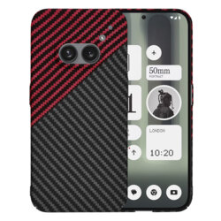 Husa Nothing Phone (2a) Plus Techsuit Carbonite FiberShell, rosu inchis