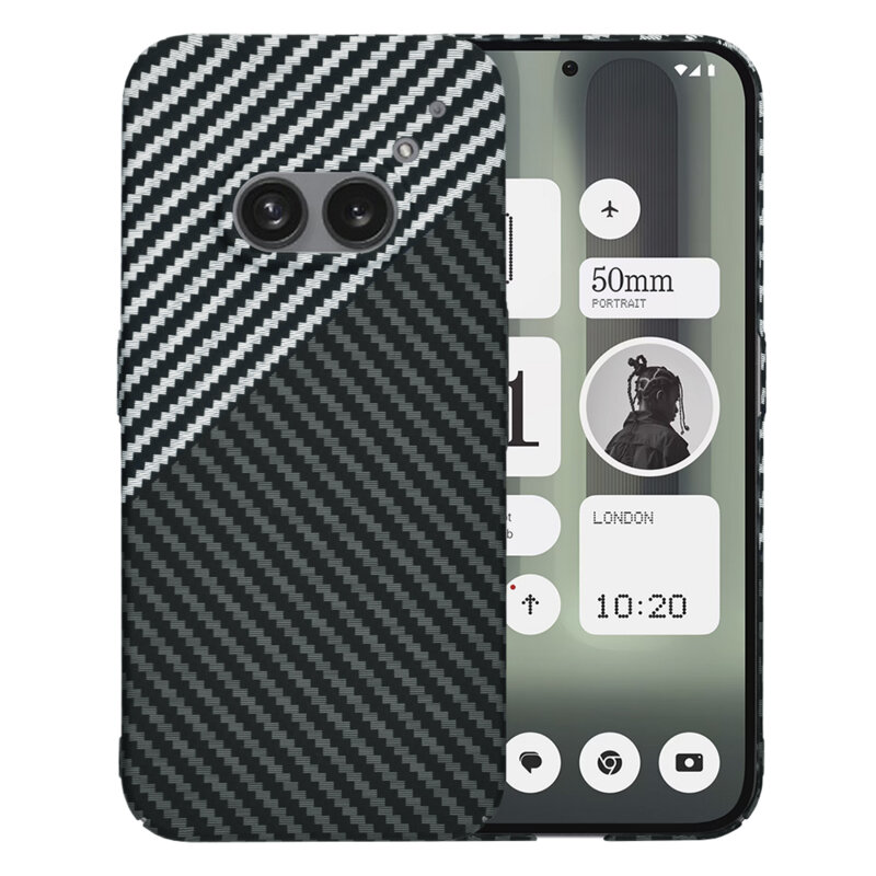 Husa Nothing Phone (2a) Plus Techsuit Carbonite FiberShell, gri