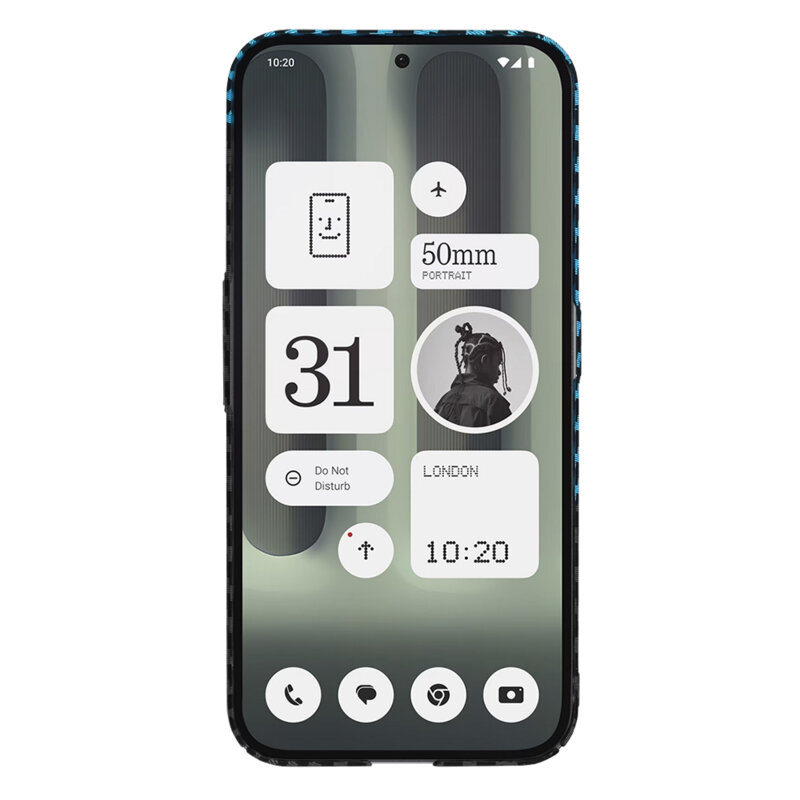 Husa Nothing Phone (2a) Plus Techsuit Carbonite FiberShell, bleu