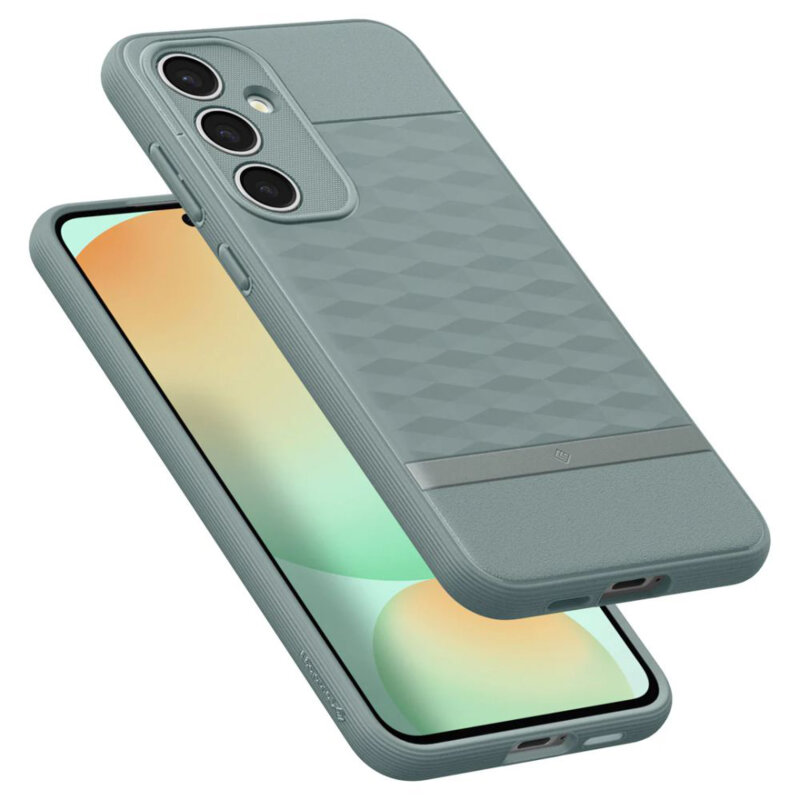 Husa Samsung Galaxy S24 FE Spigen Caseology Parallax, verde