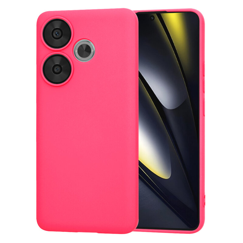 Husa silicon Xiaomi Poco F6 Techsuit SoftFlex, fucsia