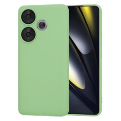 Husa silicon Xiaomi Poco F6 Techsuit SoftFlex, verde deschis