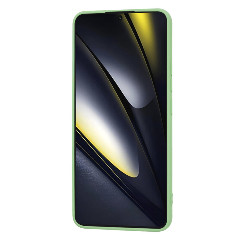 Husa silicon Xiaomi Poco F6 Techsuit SoftFlex, verde deschis