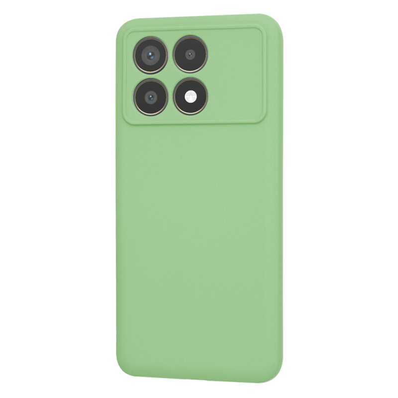 Husa silicon Xiaomi Poco F6 Pro Techsuit SoftFlex, verde deschis