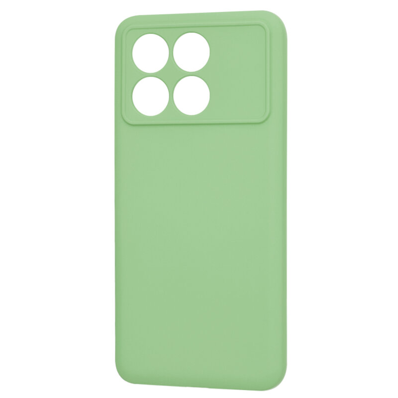 Husa silicon Xiaomi Poco F6 Pro Techsuit SoftFlex, verde deschis