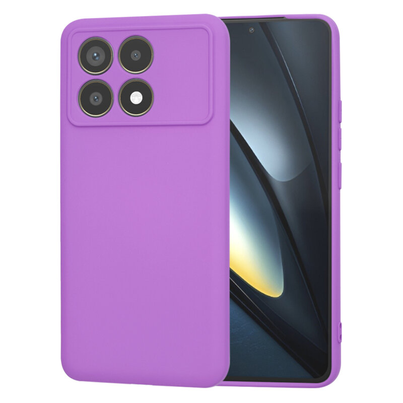 Husa silicon Xiaomi Poco F6 Pro Techsuit SoftFlex, mov