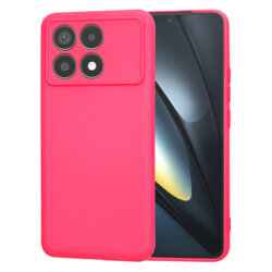 Husa silicon Xiaomi Poco F6 Pro Techsuit SoftFlex, fucsia