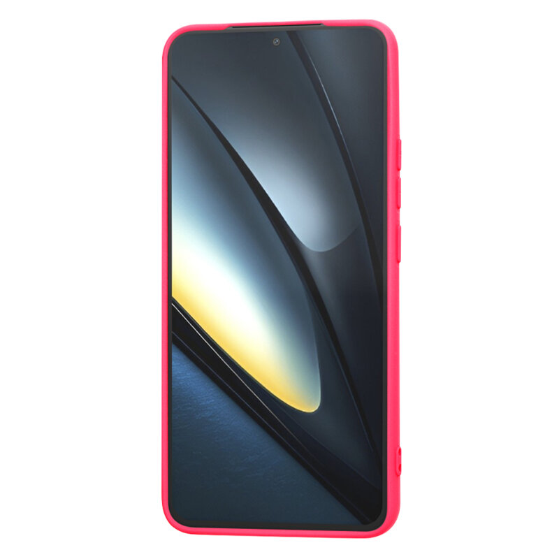 Husa silicon Xiaomi Poco F6 Pro Techsuit SoftFlex, fucsia