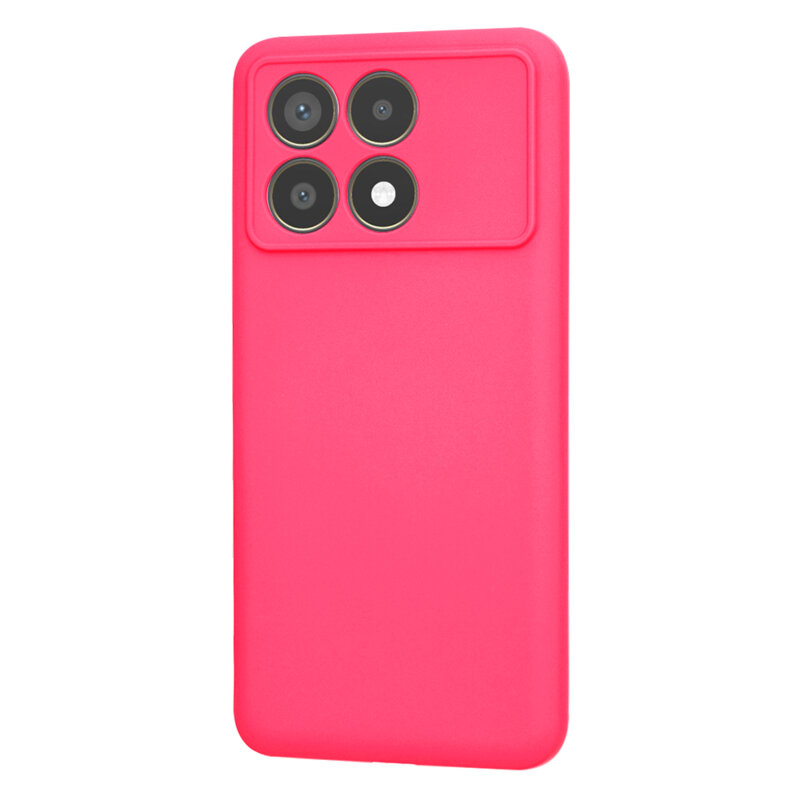 Husa silicon Xiaomi Poco F6 Pro Techsuit SoftFlex, fucsia