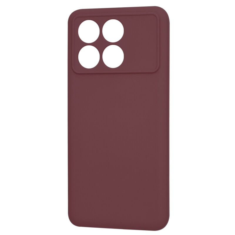Husa silicon Xiaomi Poco F6 Pro Techsuit SoftFlex, bordo