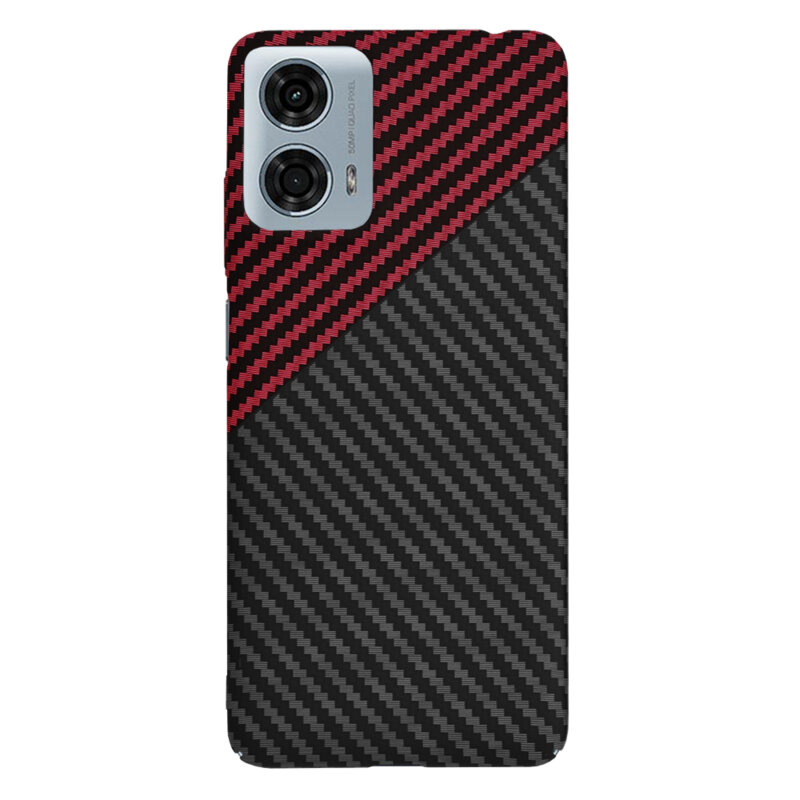 Husa Motorola Moto G24 Power Techsuit Carbonite FiberShell, rosu inchis