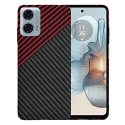 Husa Motorola Moto G24 Power Techsuit Carbonite FiberShell, rosu inchis