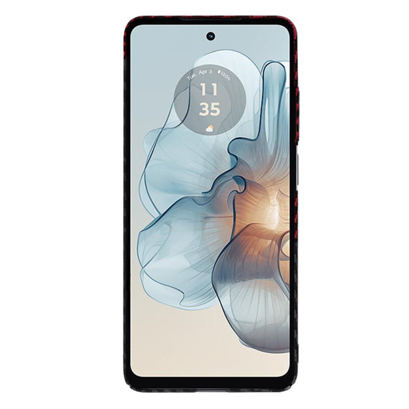 Husa Motorola Moto G24 Power Techsuit Carbonite FiberShell, rosu inchis