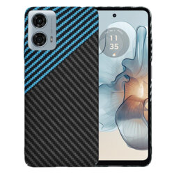 Husa Motorola Moto G24 Power Techsuit Carbonite FiberShell, bleu