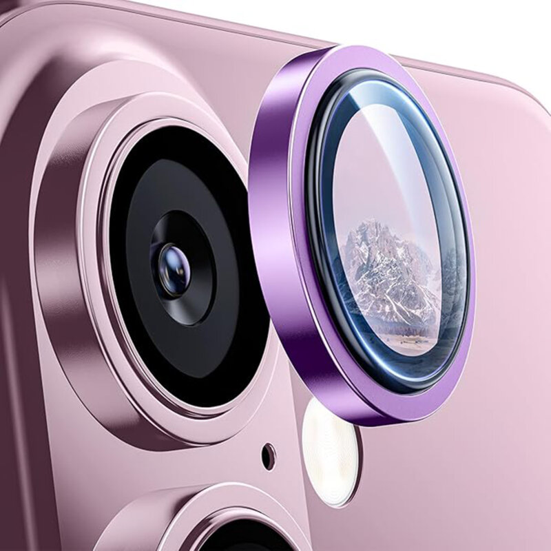 Folie sticla iPhone 16 Plus Lito S+ Camera Protector, roz