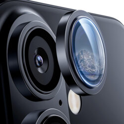 Folie sticla iPhone 16 Camera Protector Lito S+, negru titanium