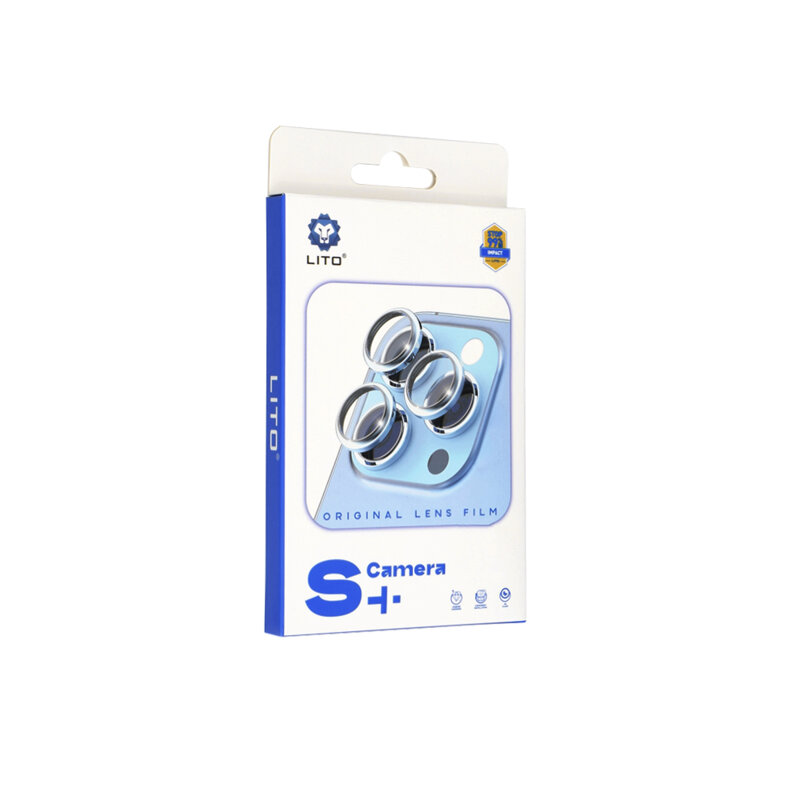 Folie sticla iPhone 14 Pro Max Lito S+ Camera Protector, auriu