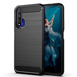 Husa Huawei Honor 20 Techsuit Carbon Silicone, negru