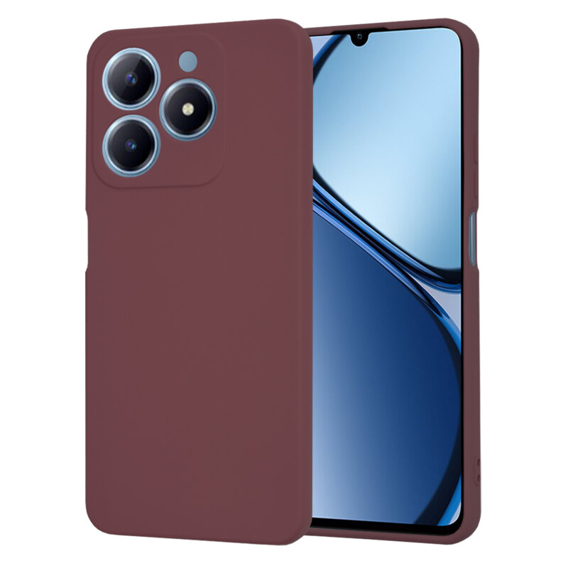 Husa silicon Realme C63 Techsuit SoftFlex, bordo