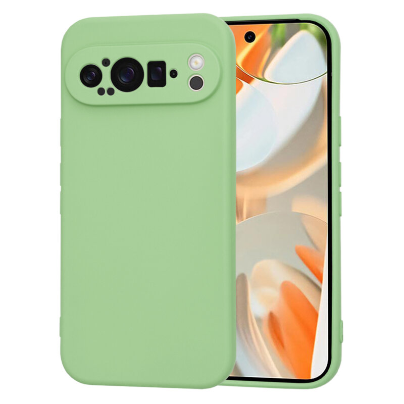 Husa silicon Google Pixel 9 Pro Techsuit SoftFlex, verde deschis