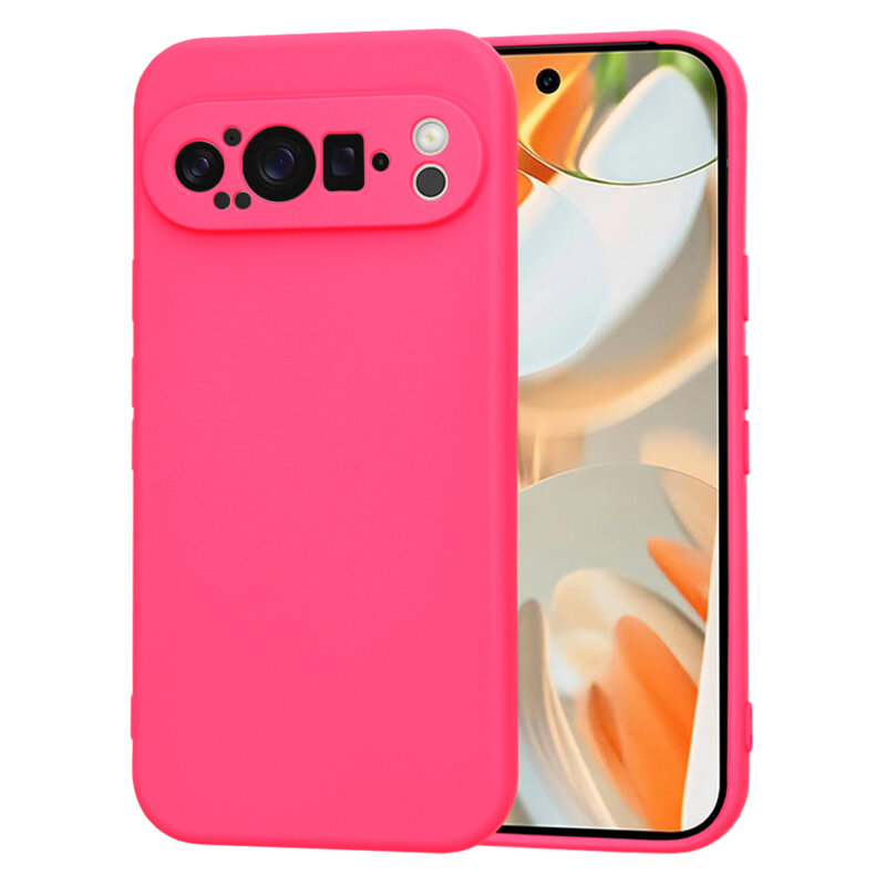 Husa silicon Google Pixel 9 Pro Techsuit SoftFlex, fucsia