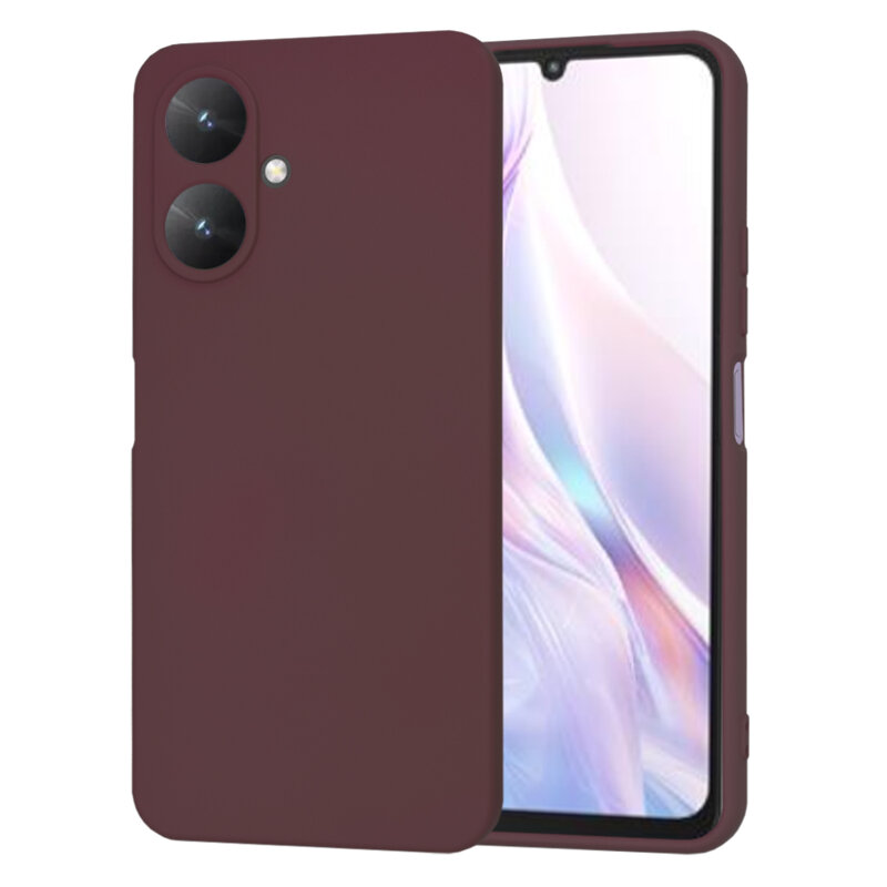 Husa silicon Xiaomi Redmi 13C 5G Techsuit SoftFlex, bordo