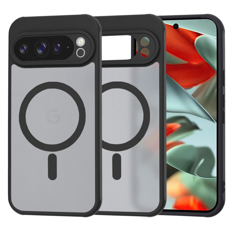 Husa Google Pixel 9 Pro XL Techsuit HaloFrost MagSafe Series, negru