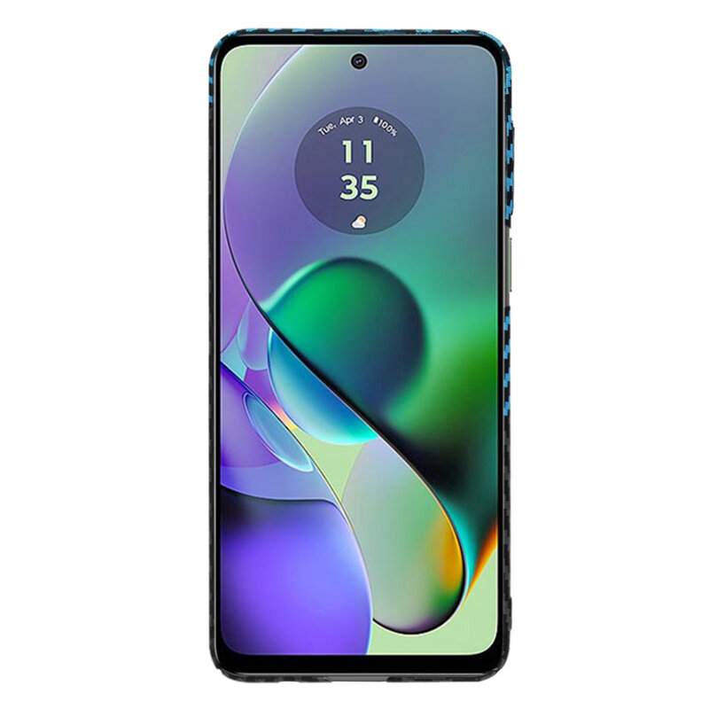 Husa Motorola Moto G64 Techsuit Carbonite FiberShell, bleu