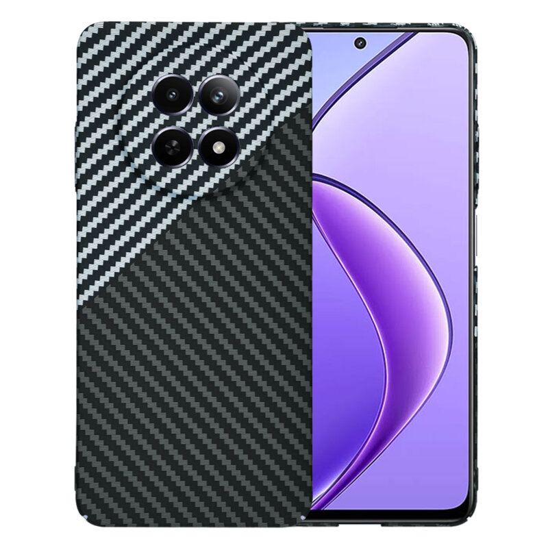 Husa Realme 12 Techsuit Carbonite FiberShell, gri