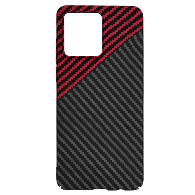 Husa Motorola Moto G84 Techsuit Carbonite FiberShell, rosu inchis