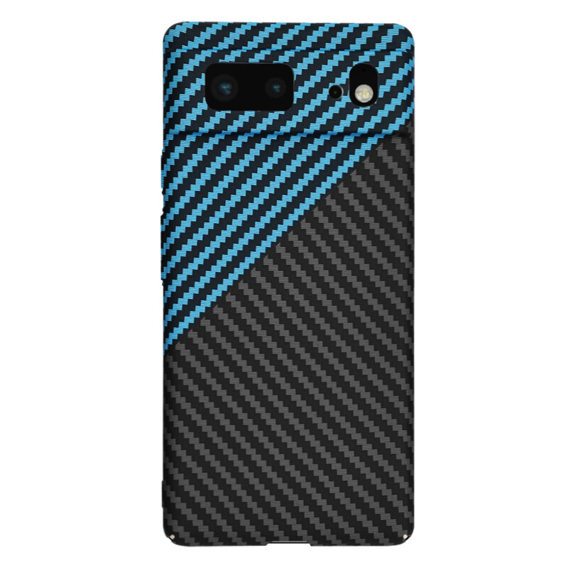 Husa Google Pixel 6 Techsuit Carbonite FiberShell, bleu