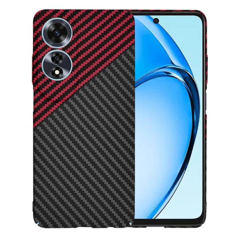 Husa Oppo A60 4G Techsuit Carbonite FiberShell, rosu inchis