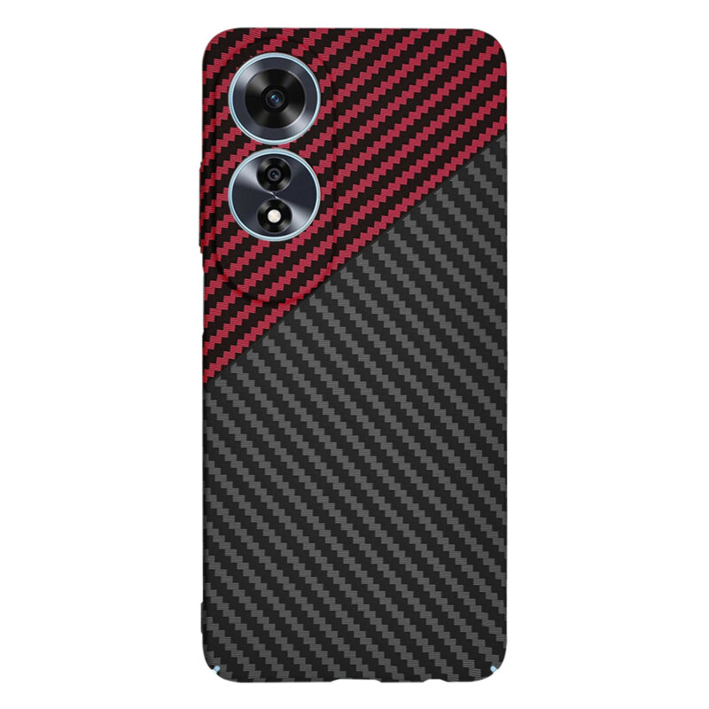 Husa Oppo A60 4G Techsuit Carbonite FiberShell, rosu inchis