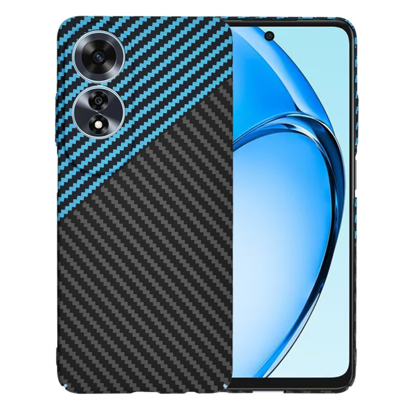 Husa Oppo A60 4G Techsuit Carbonite FiberShell, bleu