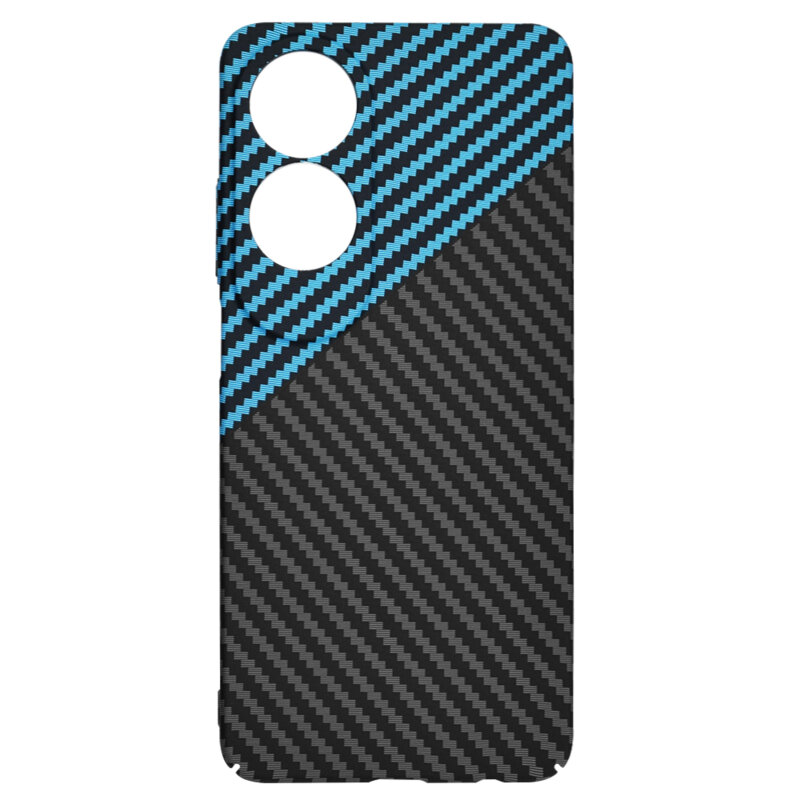 Husa Oppo A60 4G Techsuit Carbonite FiberShell, bleu