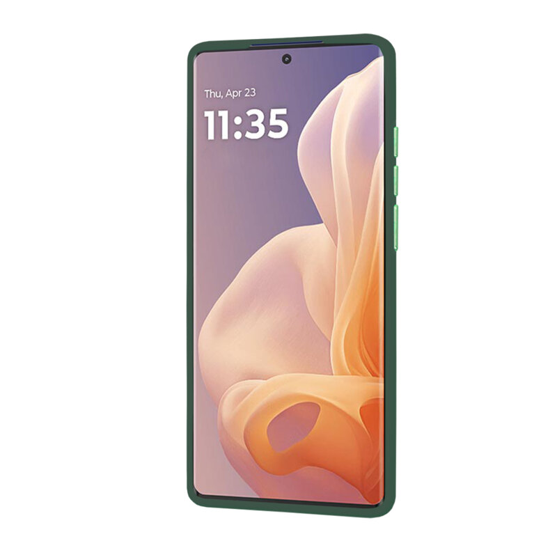 Husa Motorola Moto G85 Techsuit HaloFrost Series, verde inchis