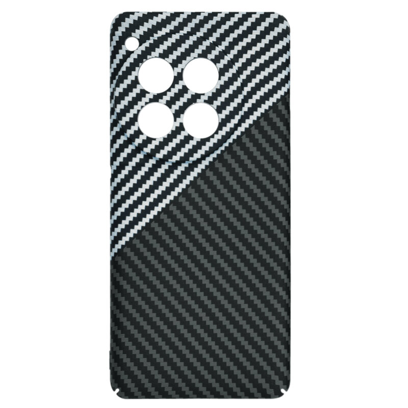 Husa OnePlus 12 Techsuit Carbonite FiberShell, gri