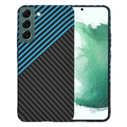 Husa Samsung Galaxy S22 Plus 5G Techsuit Carbonite FiberShell, bleu