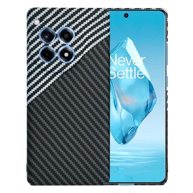 Husa OnePlus 12R Techsuit Carbonite FiberShell, gri