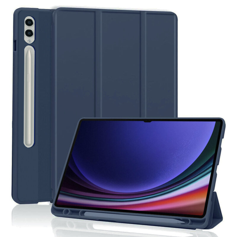 Husa Samsung Galaxy Tab S10 Ultra Techsuit Flex Trifold Pen, bleumarin