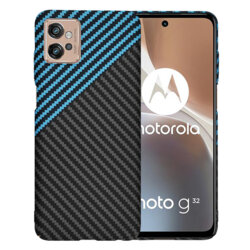 Husa Motorola Moto G32 Techsuit Carbonite FiberShell, bleu