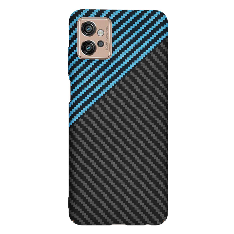 Husa Motorola Moto G32 Techsuit Carbonite FiberShell, bleu