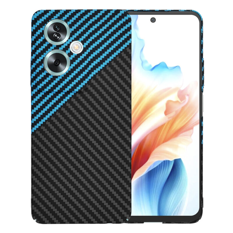 Husa Oppo A79 5G Techsuit Carbonite FiberShell, bleu