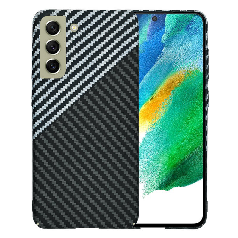 Husa Samsung Galaxy S21 FE 5G Techsuit Carbonite FiberShell, gri