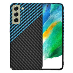 Husa Samsung Galaxy S21 FE 5G Techsuit Carbonite FiberShell, bleu