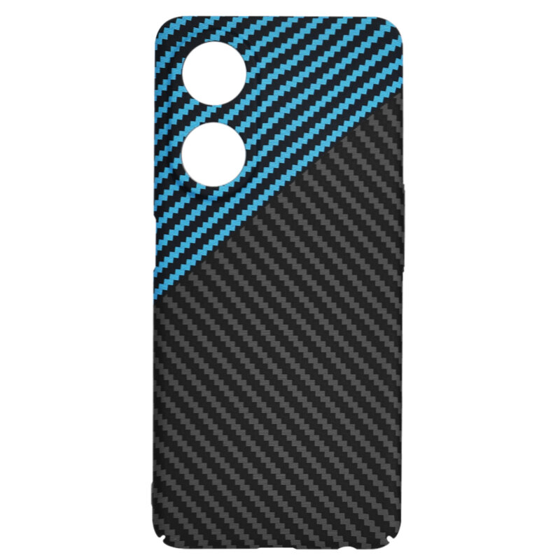 Husa Oppo A98 5G Techsuit Carbonite FiberShell, bleu