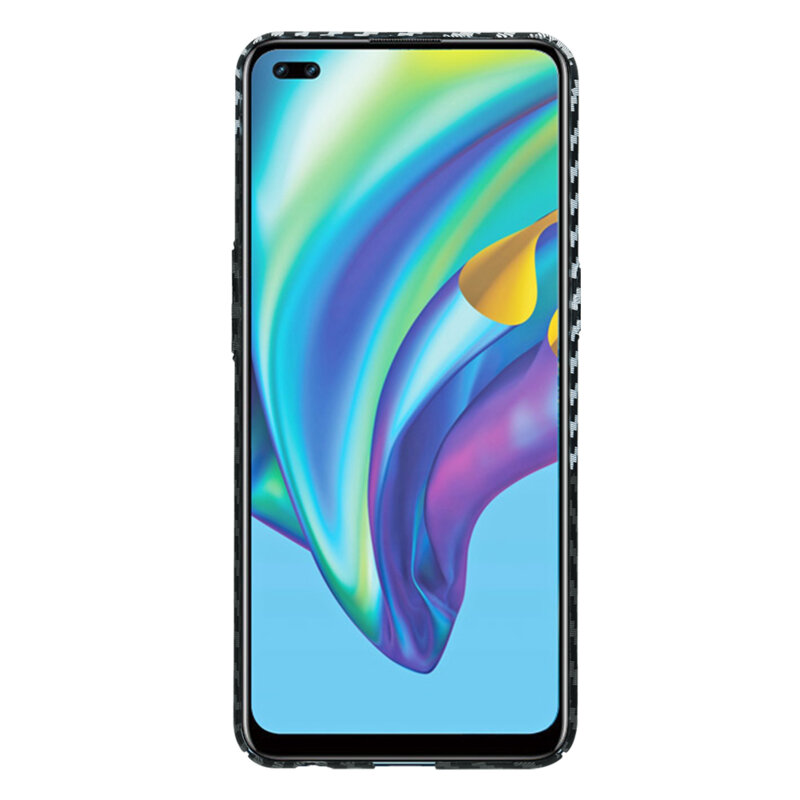 Husa Oppo Reno4 Lite Techsuit Carbonite FiberShell, gri