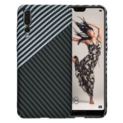Husa Huawei P20 Pro Techsuit Carbonite FiberShell, gri